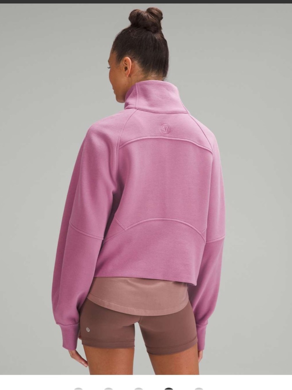 Lululemon Scuba Oversized Funnel Neck Half Zip in Velvet Dust Size XS/S - Picture 2 of 8
